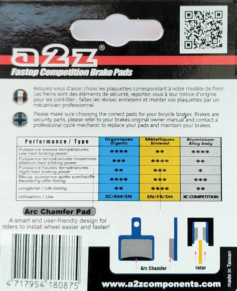 AVID Elixir SRAM XX X0, DB1-5 klocki PÓŁMETALICZNE Marka A2Z