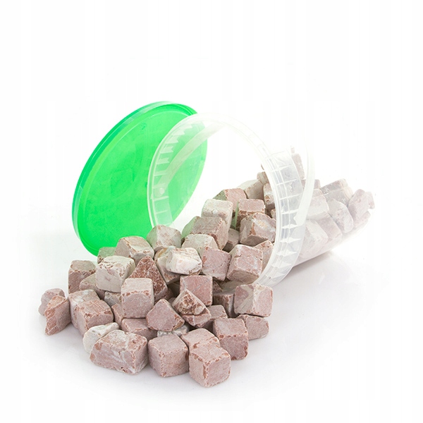 

czerwone Kamienie Kubik kostki 20x20 1,5 kg kamień