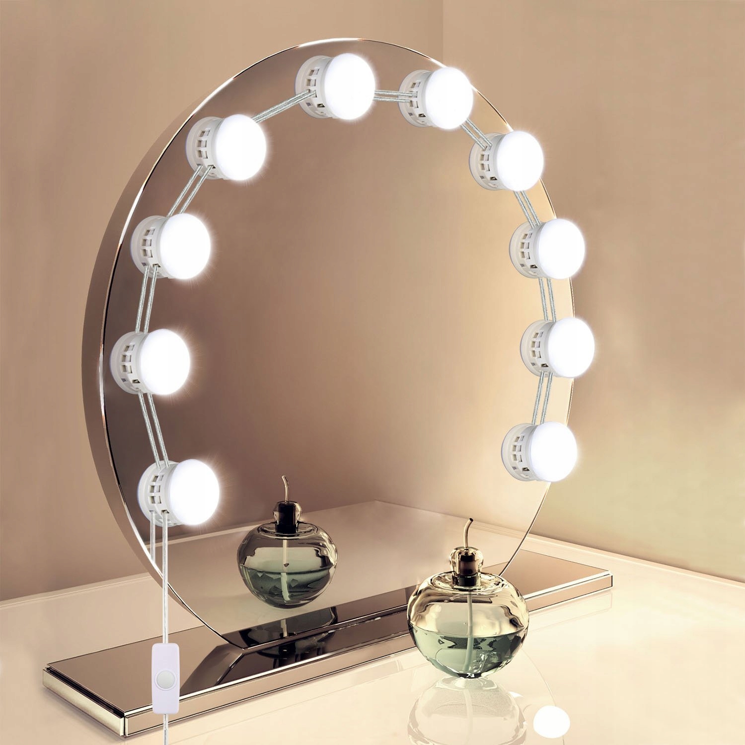 Led лампочки 10 шт для гримерного зеркала 3 режима Vanity Mirror Lights