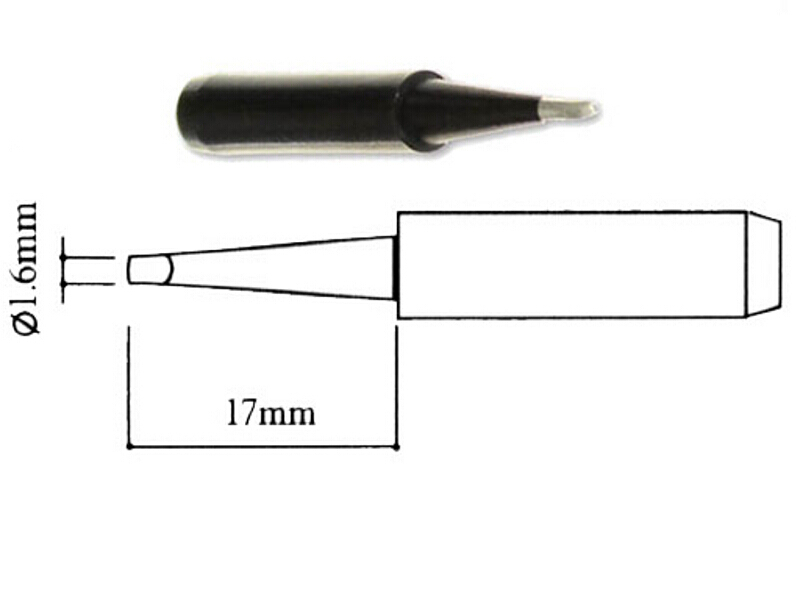 

Grot do stacji Pt Wep T-1.6D 1.6mm płaski Black Hq