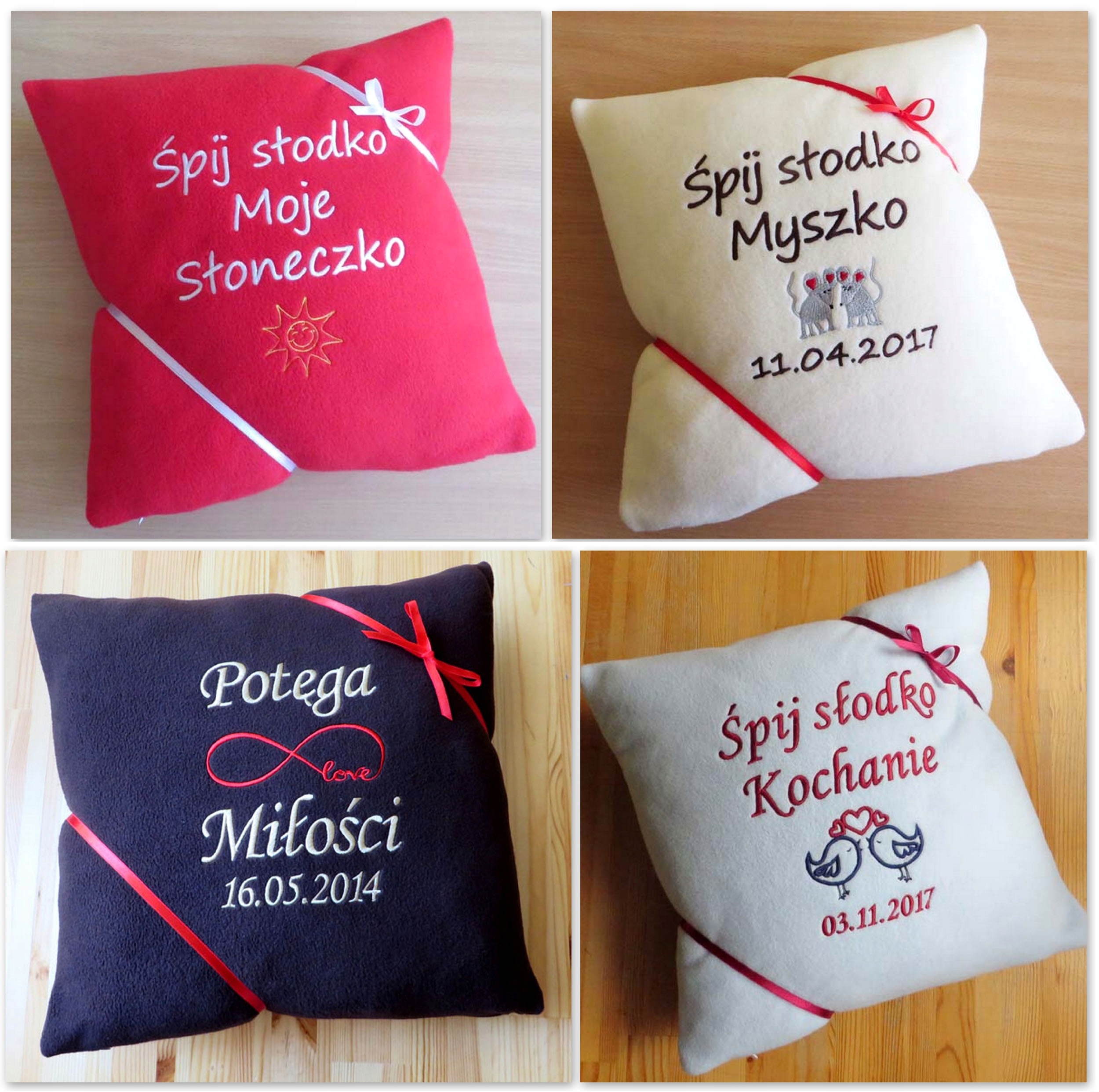 PODUSZKA prezent CHŁOPAK DZIEWCZYNA rocznica HAFT Rodzaj Dekoracyjna