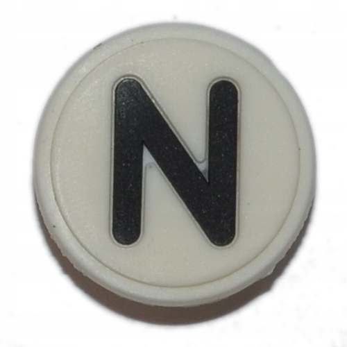 

Litery - Przypinka do Crocs - Białe N- 1433
