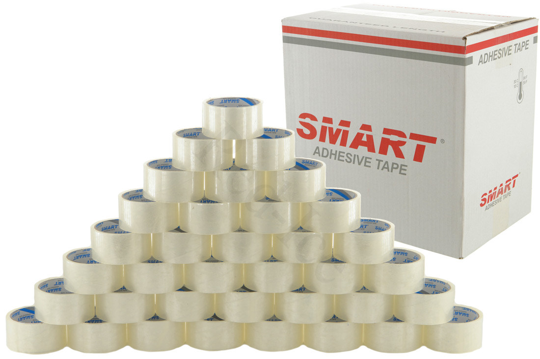 TAŚMA PAKOWA 48/50 KLEJĄCA 1SZT BEZBARWNA SMART Szerokość 48 mm