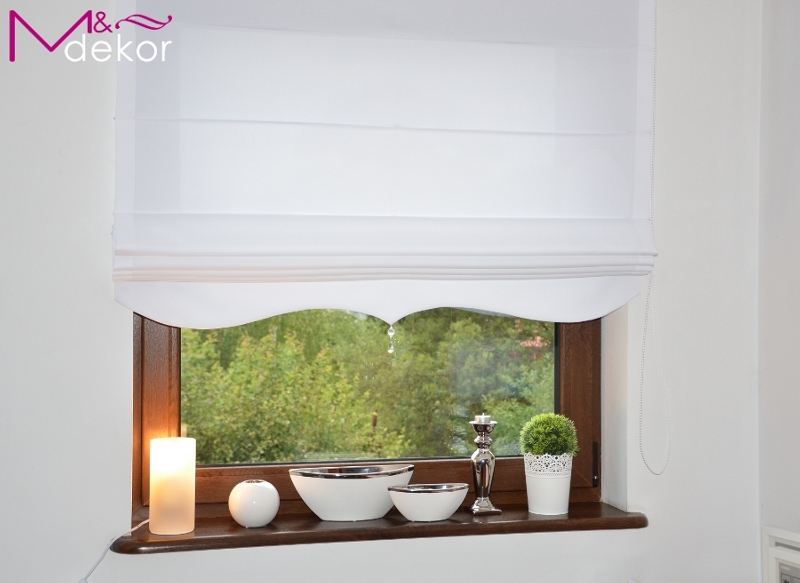 ROLETA RZYMSKA MECHANIZM ŁAŃCUSZKOWY BIAŁA Długość 10 cm