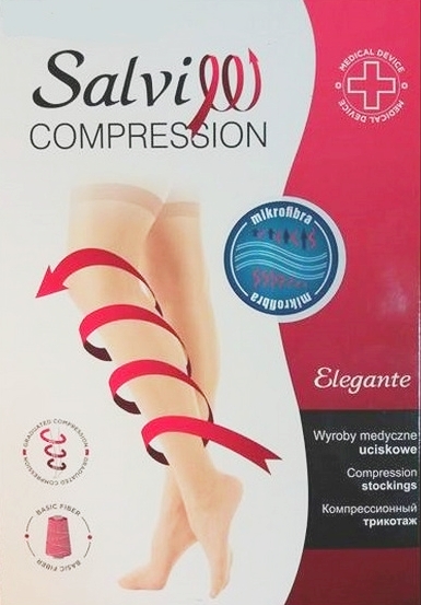 

Podkolanówki Na Żylaki Uciskowe Salvi Czarne XL