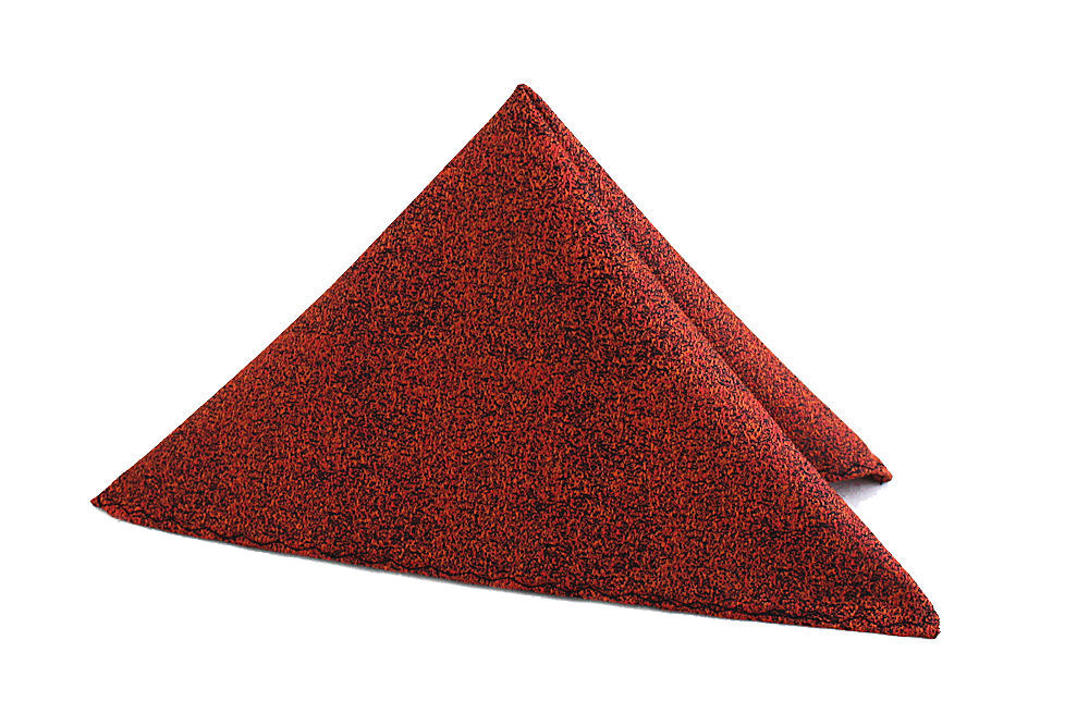 ZESTAW MUCHA i POSZETKA KOLOR RUDY / CEGLASTY Wzór dominujący inny wzór