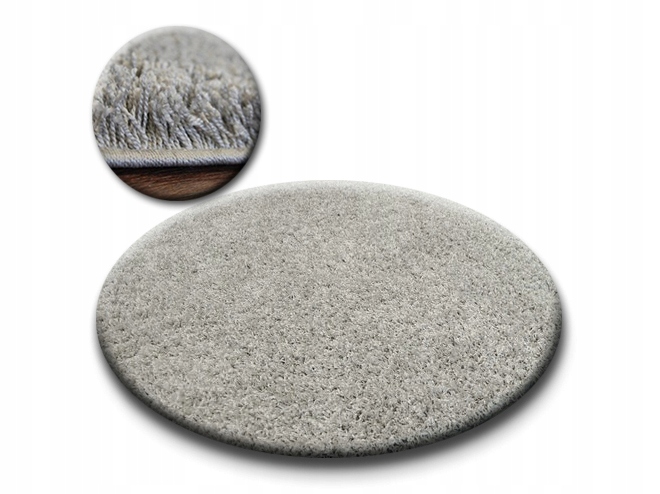 

Dywan Shaggy 5cm koło 120 Włochacz Beż Szary