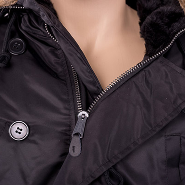 Nowość Zima Kurtka Parka N3B Alaska MIL-TEC S Długość do połowy uda