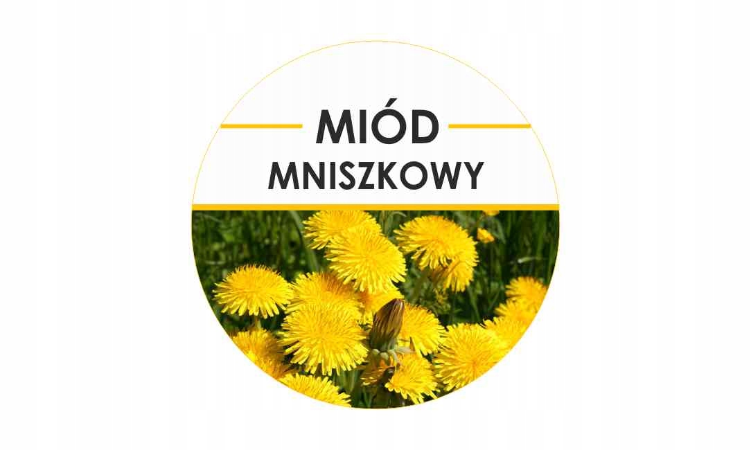 

Etykiety okrągłe fi 4 cm Mniszkowy 24 szt