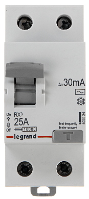 LEGRAND RX3 WYŁĄCZNIK RÓŻNICOWOPRĄDOWY 25A 2P 30mA Stan opakowania oryginalne
