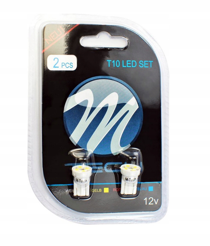 

Żarówki Diody Led 12V T10 W5W 0.3W 4XSMD3528 Mtech