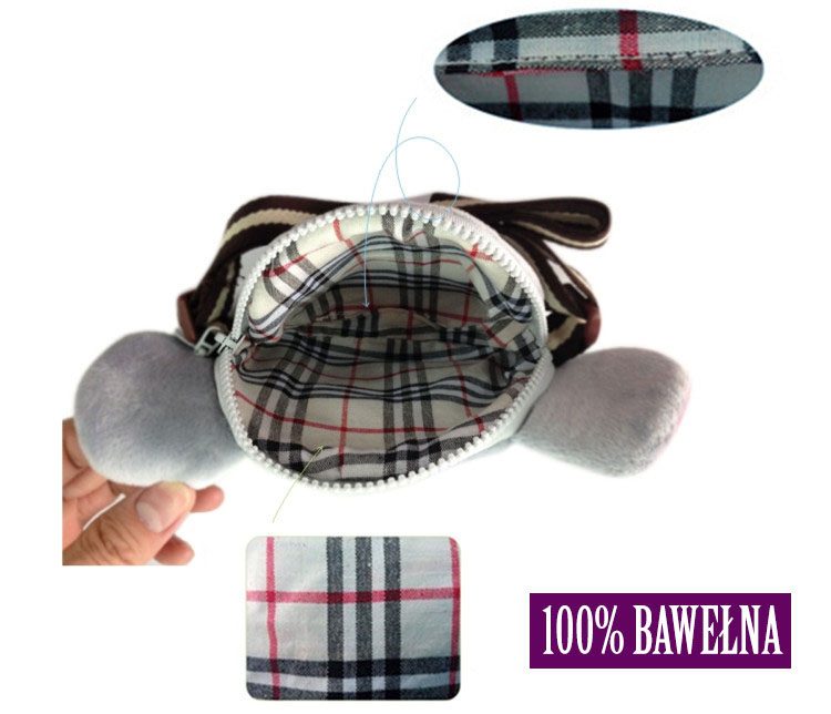 Mała torebka okrągła MYSZKA,PANDA Szerokość produktu 18 cm