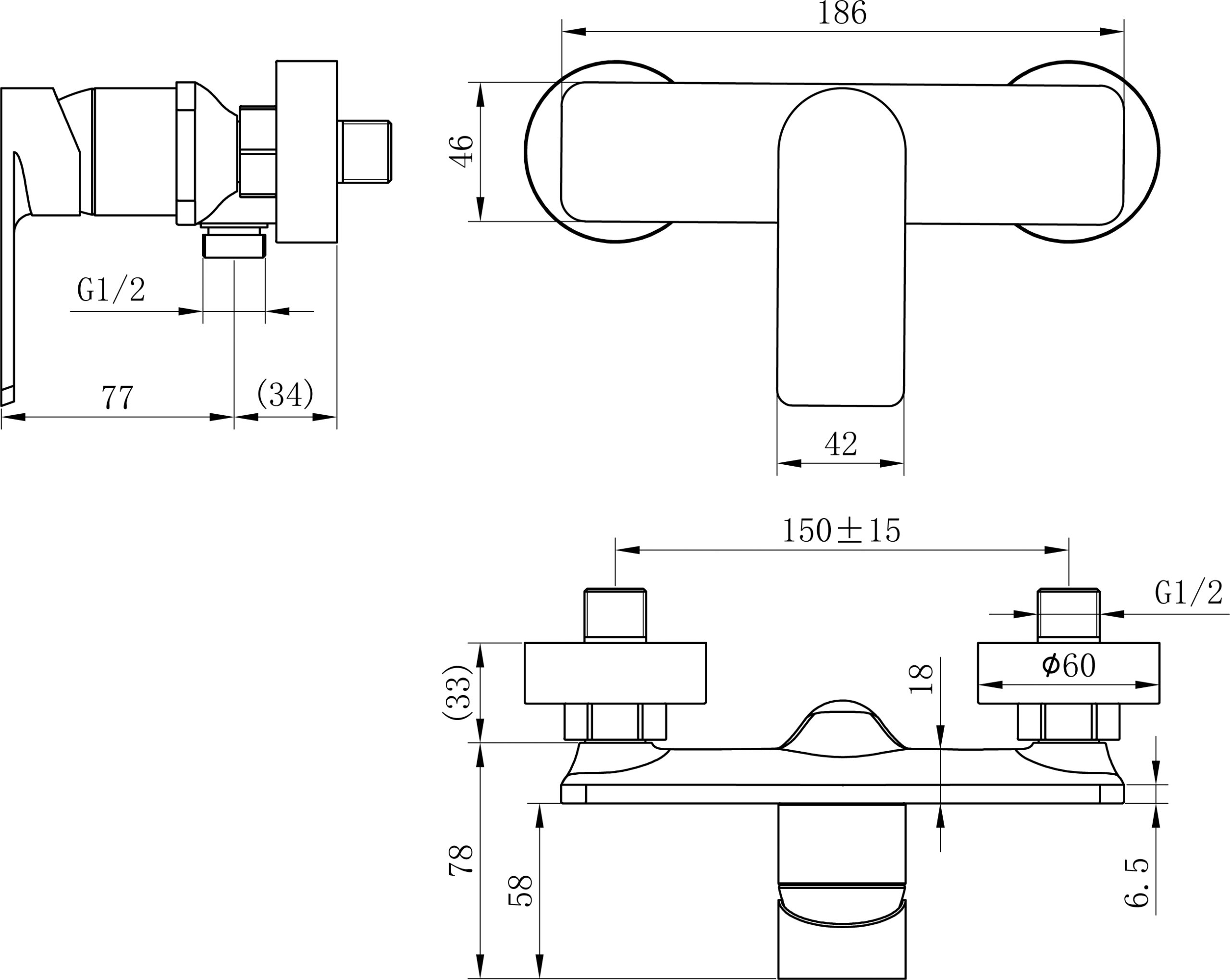 River View Natryskowa Ścienna Biały Chrom EAN (GTIN) 7391398929107