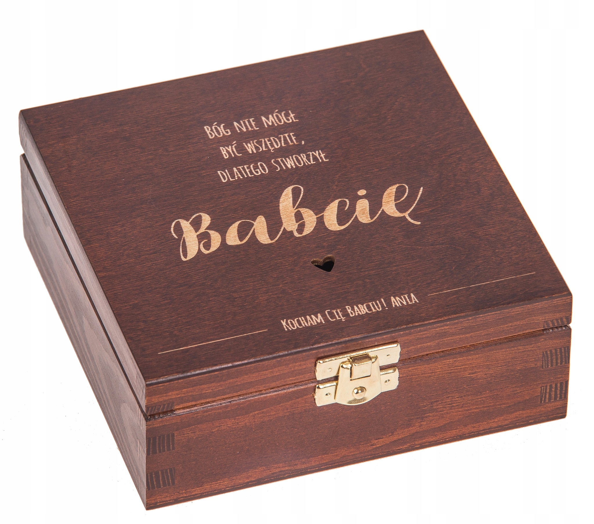 

Pudełko 16x16cm Prezent grawer Dzień Babci babcia