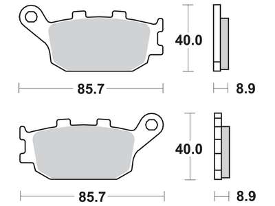 KLOCKI HAMULCOWE TRW TYŁ YAMAHA YZF 1000 R1 09- Producent TRW