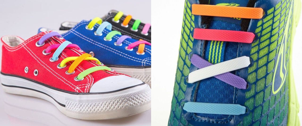 SZNUROWADŁA, SZNURÓWKI SILIKONOWE do butów CZARNE Liczba sztuk 2 szt.