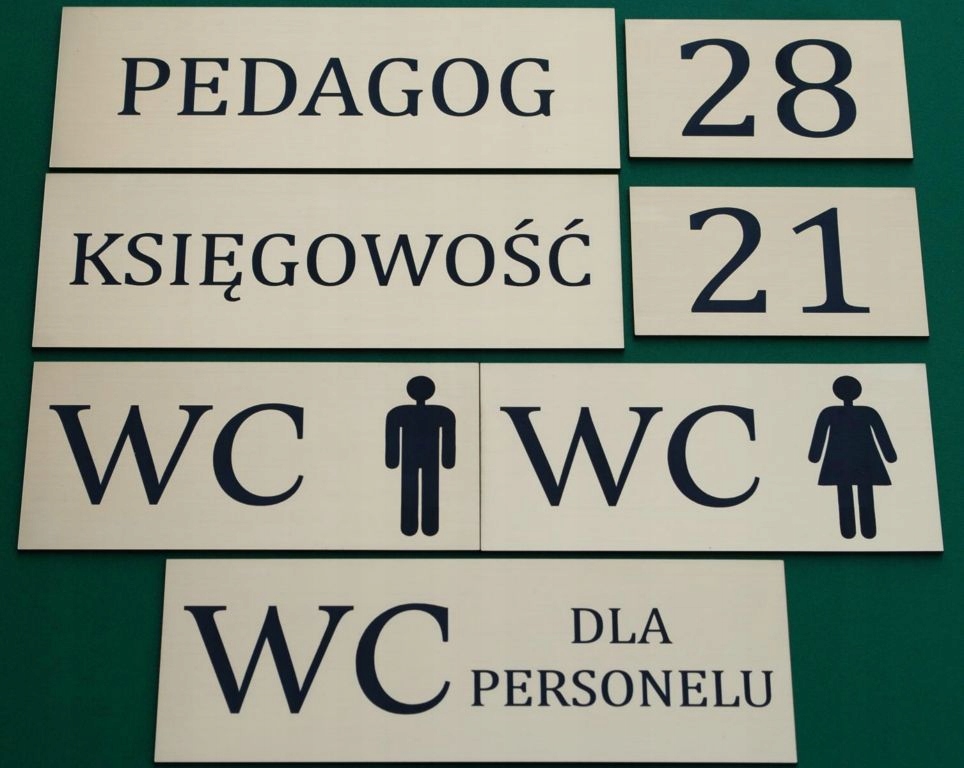 Tabliczka WC SREBRNA SAMOPRZYLEPNA 10x10 Marka inny