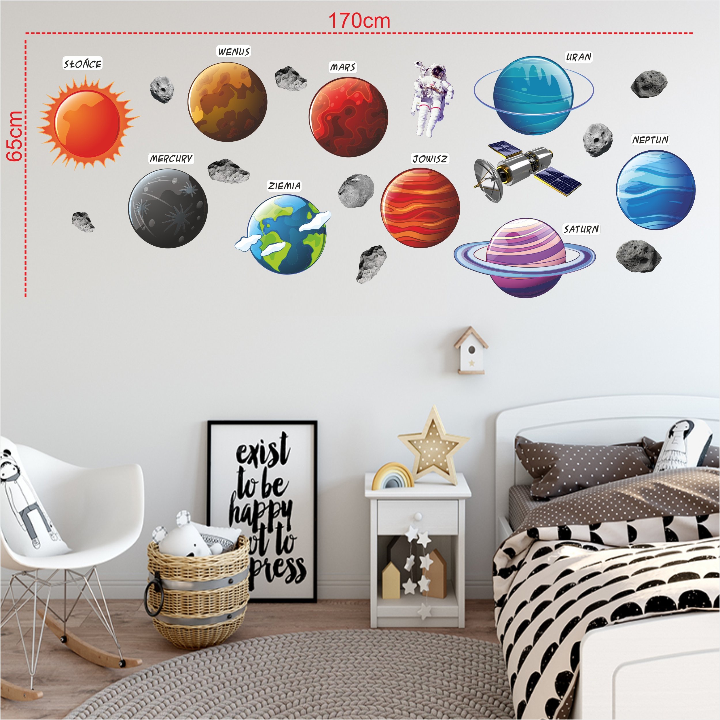 Naklejki - KOSMOS Planety UKŁAD SŁONECZNY - Zestaw Marka inna
