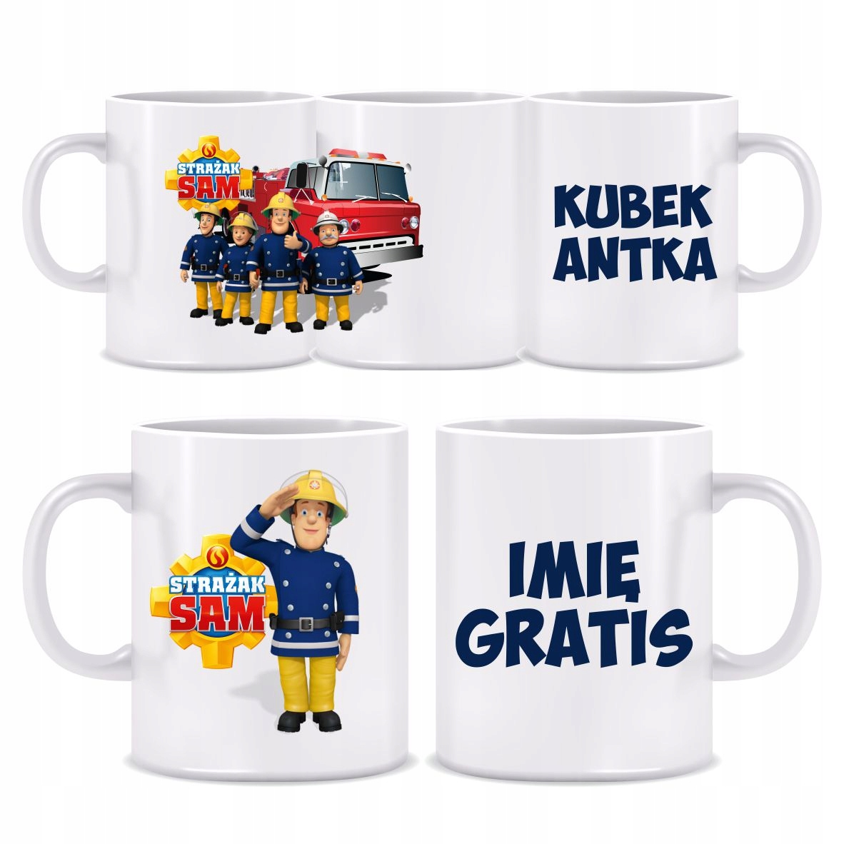 

Kubek Strażak Sam Fireman Sam Imię Mikołaj