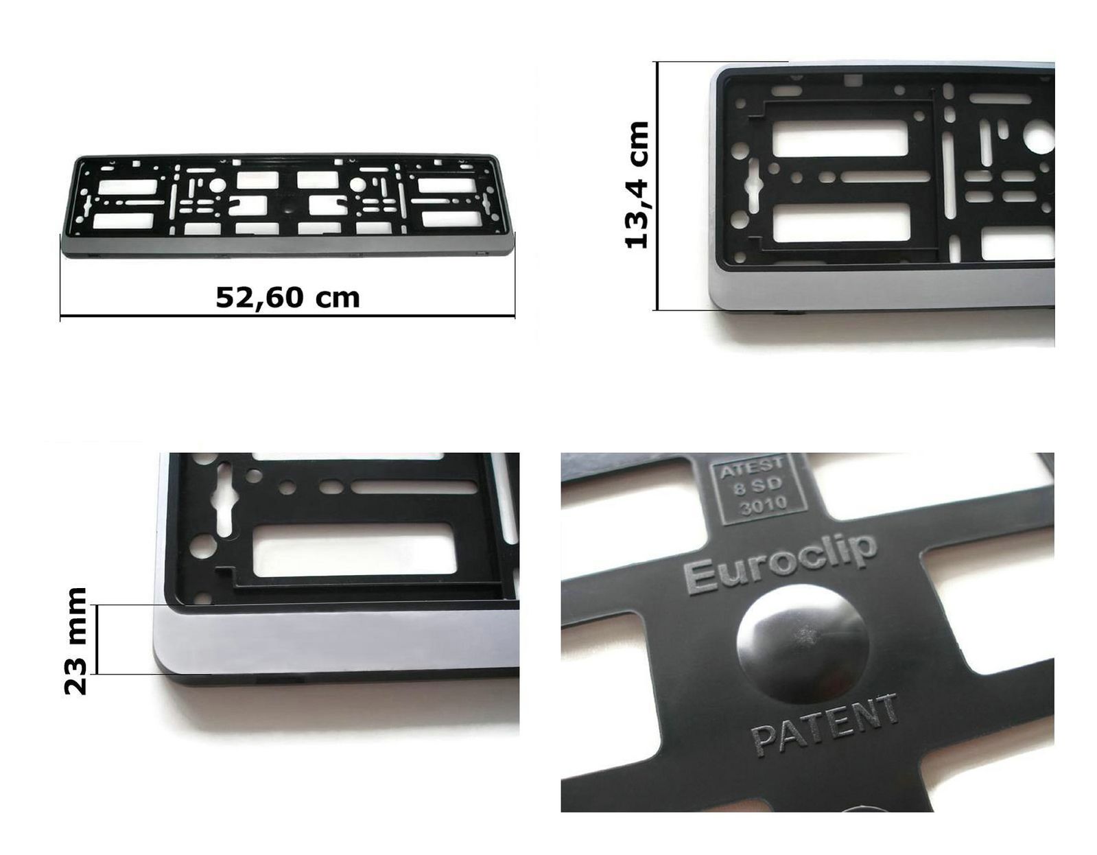 Ramka pod tablicę srebrna z napisem RENAULT zawiasowa Producent Grocar