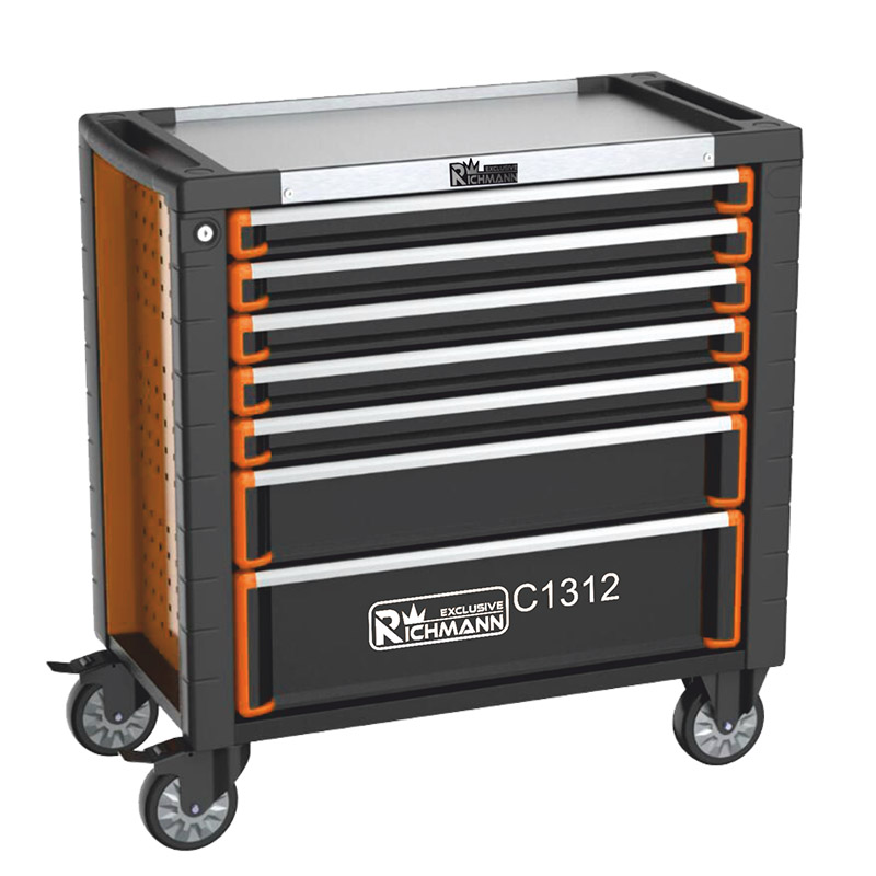 Szeroki wózek warsztatowy z 7 szufladami RICHMANN C1312 + GRATIS Marka RICHMANN