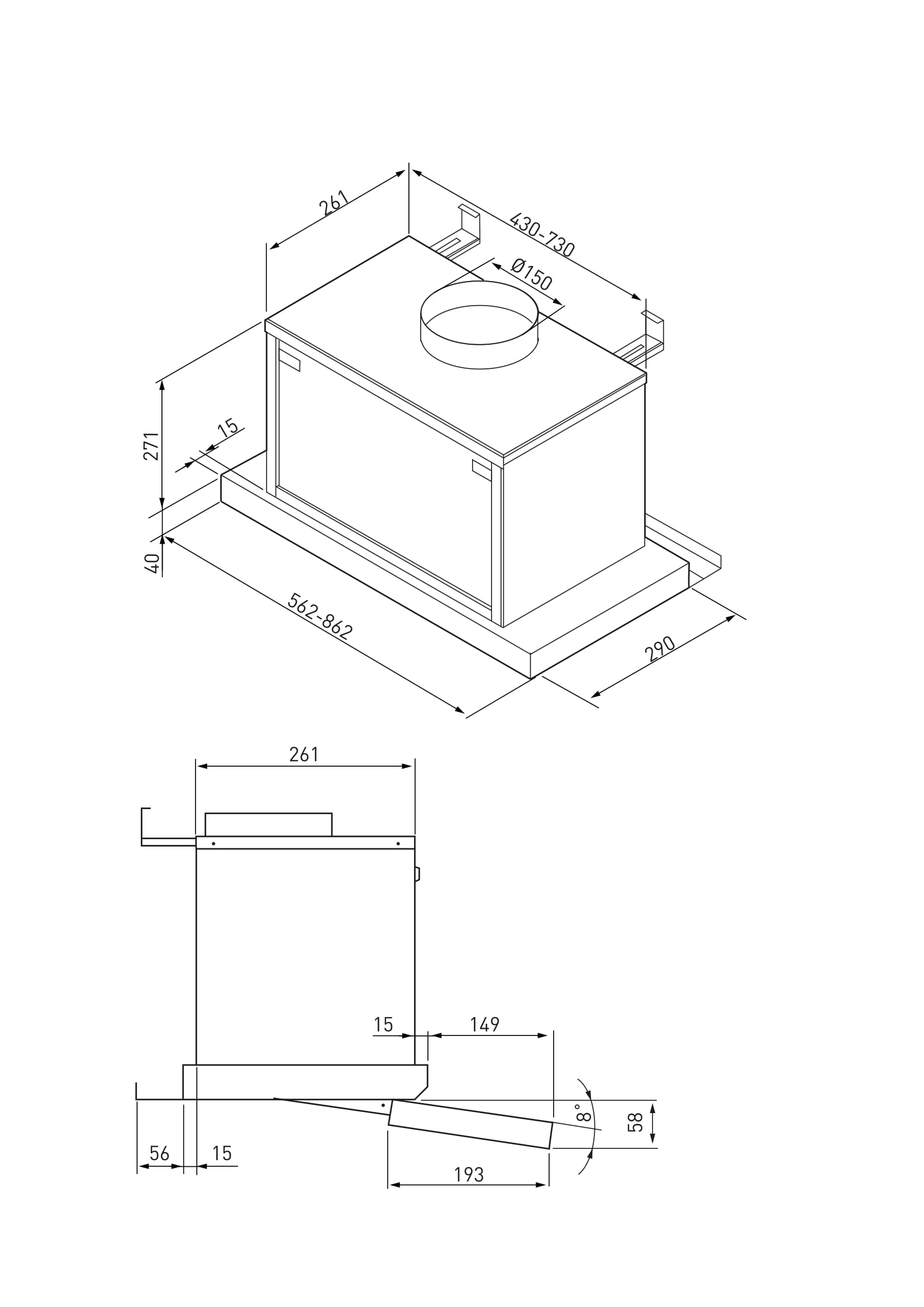 Okap podszafkowy wkład SeeNERGY MAGIC 90 Jest!! Kolor dominujący srebrny/szary