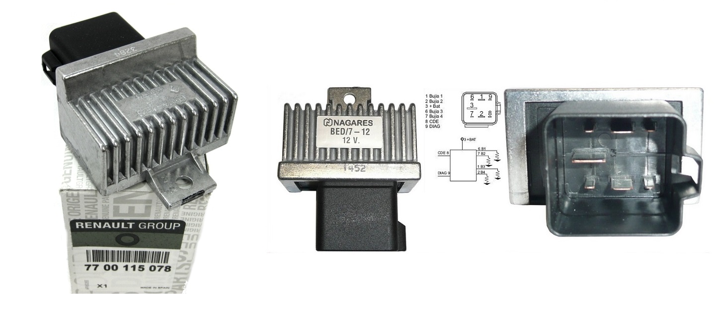 7700115078 - РЕЛЕ СВІЧОК РОЗЖАРЮВАННЯ OPEL MOVANO VIVARO DTI