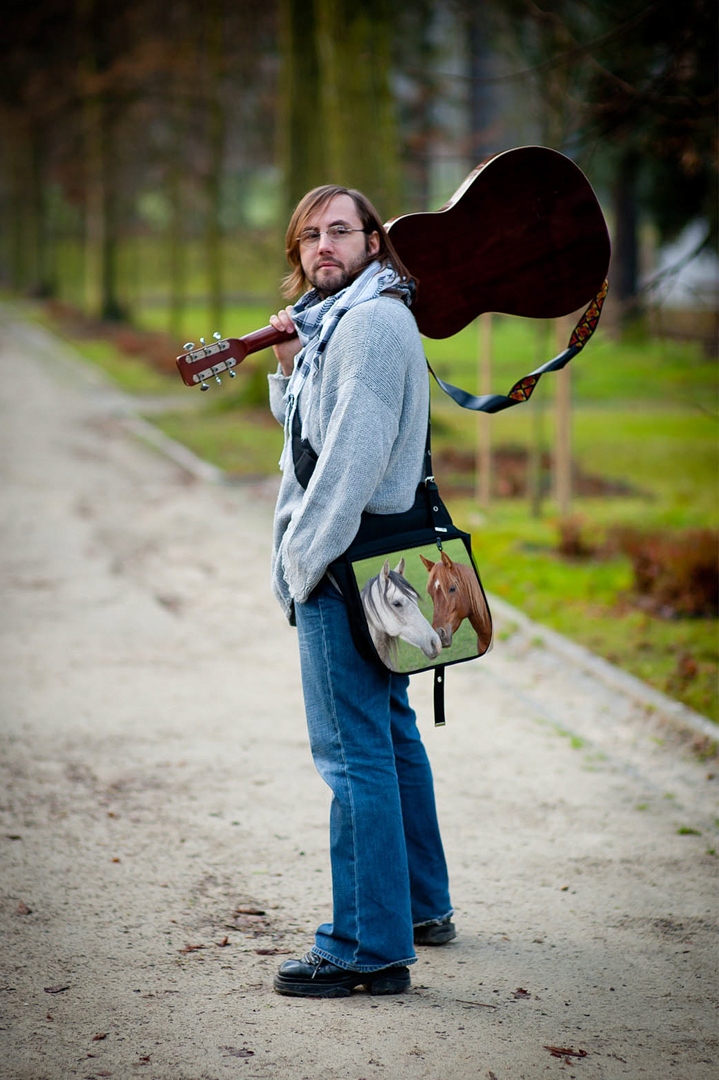 TORBA KLAPKA DUZA A4 KOŃ 44 DWA KONIE SZKOLNA PL Model TK