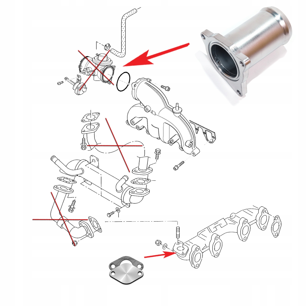F90 заглушка Заміна EGR 1.9 TDI AWX ASZ AVF EAN 5903738804276