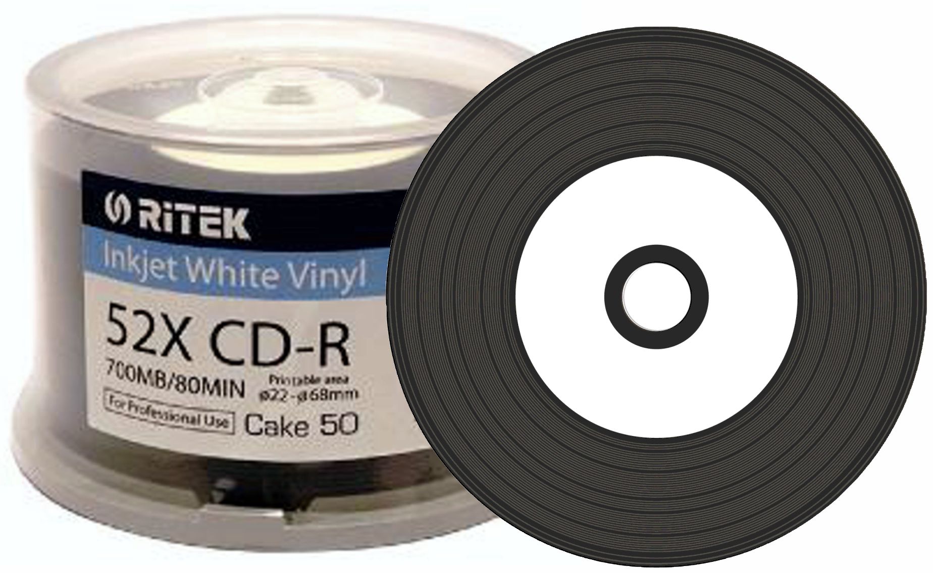 

Ritek Cd-r Vinyl Printable Czarny Nośnik 100 sztuk