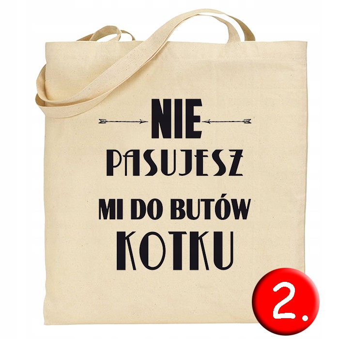 Torba bawełniana z nadrukiem, wzór do wyboru Płeć uniseks