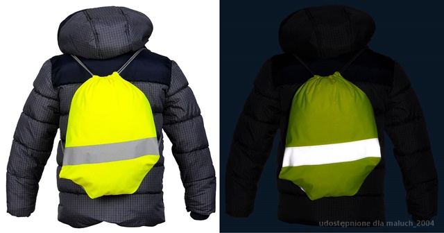 WOREK PLECAK ODBLASKOWY na buty, na rower... Płeć chłopcy