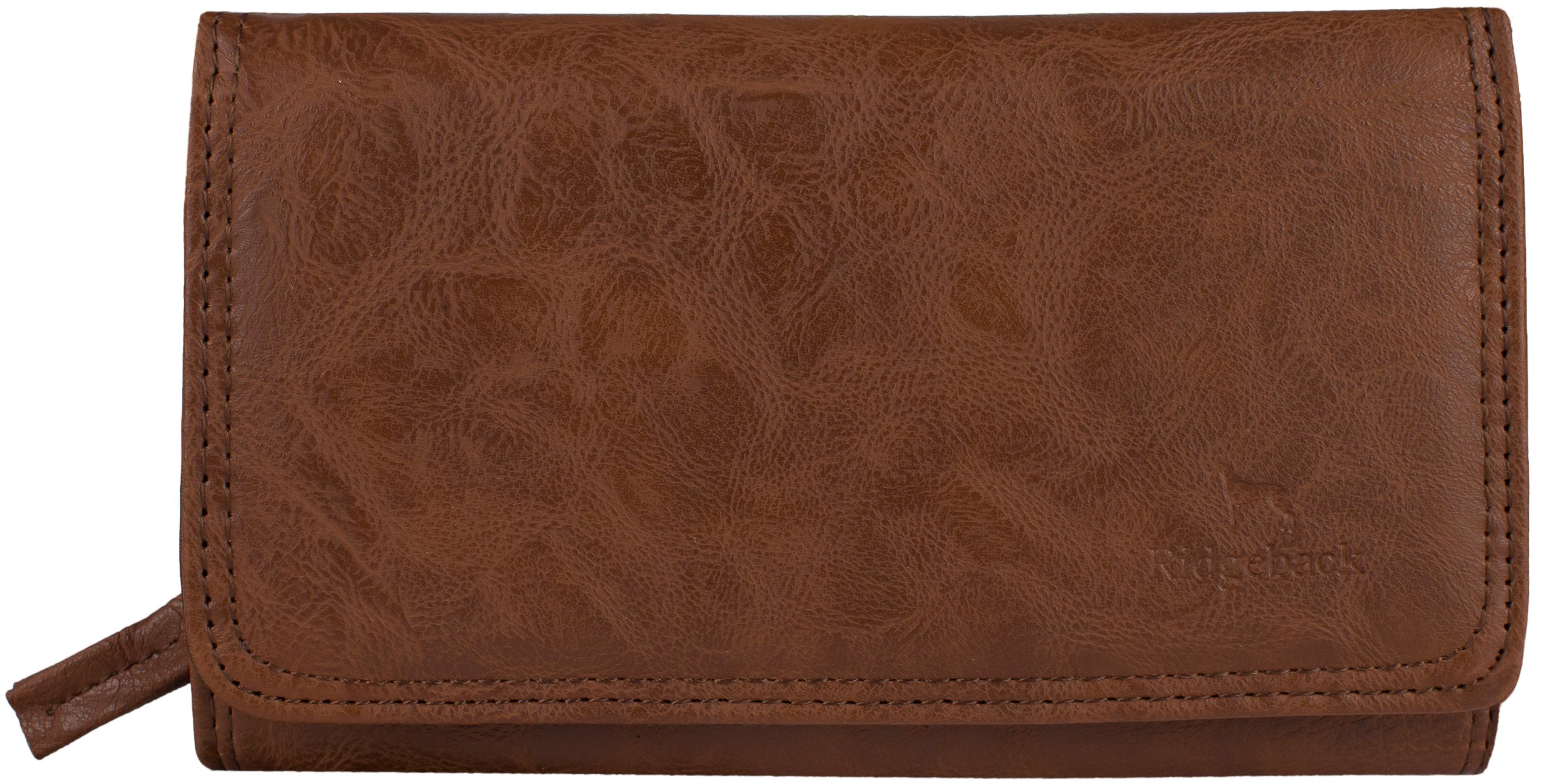 PORTFEL DAMSKI Portmonetka KOPERTÓWKA BRĄZOWY PS42 Orientacja pozioma