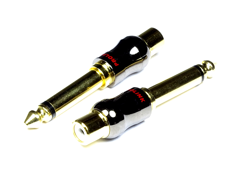 

Wtyk duży Jack 6,3mm na gniazdo Rca Chinch Prolink