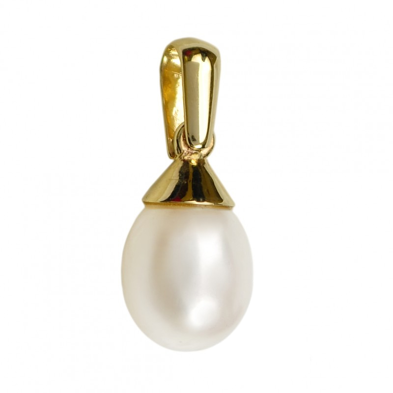 Ženský Zlatý Přívěsek S Pravou Perlou – Přívěsek