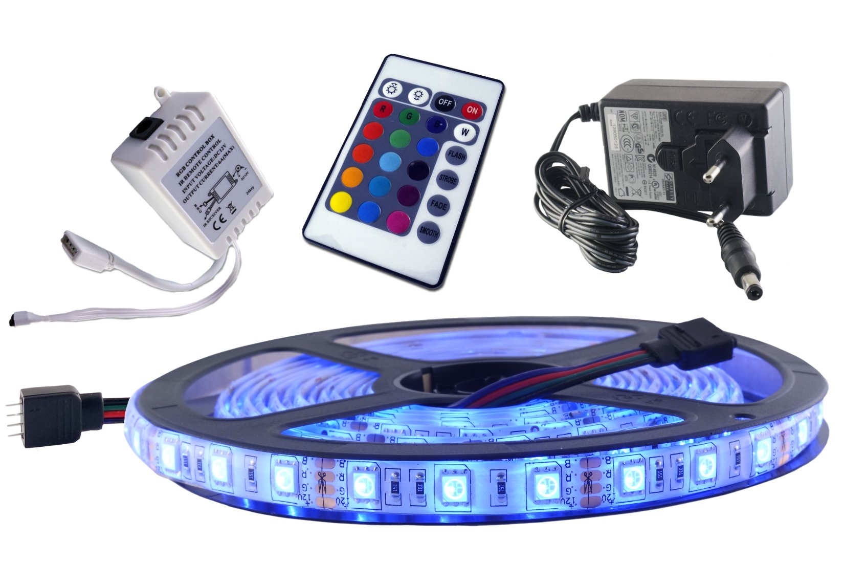 

Zestaw taśma Led 300SMD Rgb 5050 IP65 sterownik 2m