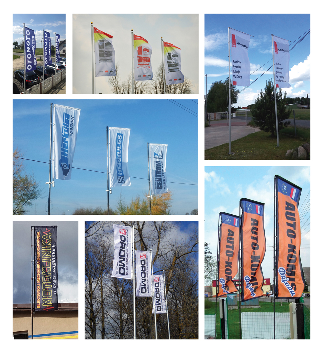 Flaga Reklamowa 250x150 cm Firmowa Nadruk Napis Logo + PROJEKT GRATIS Marka Flagi-Shop Hurtownia Flag