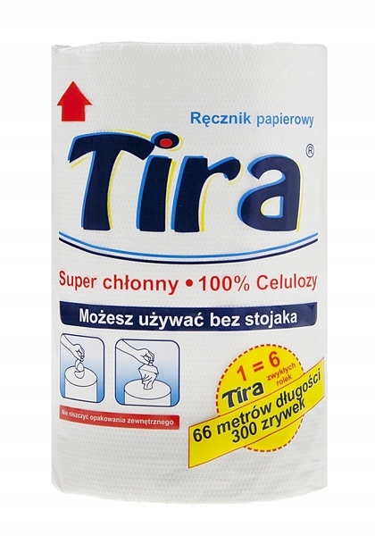 

Ręczniki papierowy Tira 300 biały celuloza