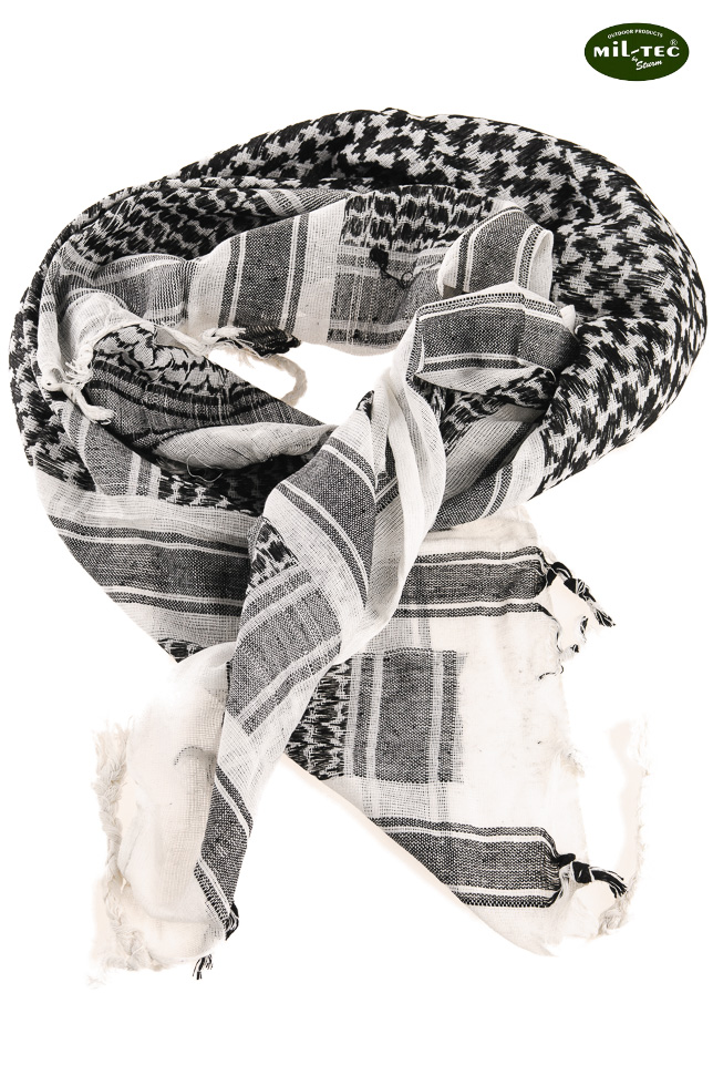 Szal CHUSTA ARAFATKA KEFIJA 110x110 Biała Czarna Rodzaj chusta