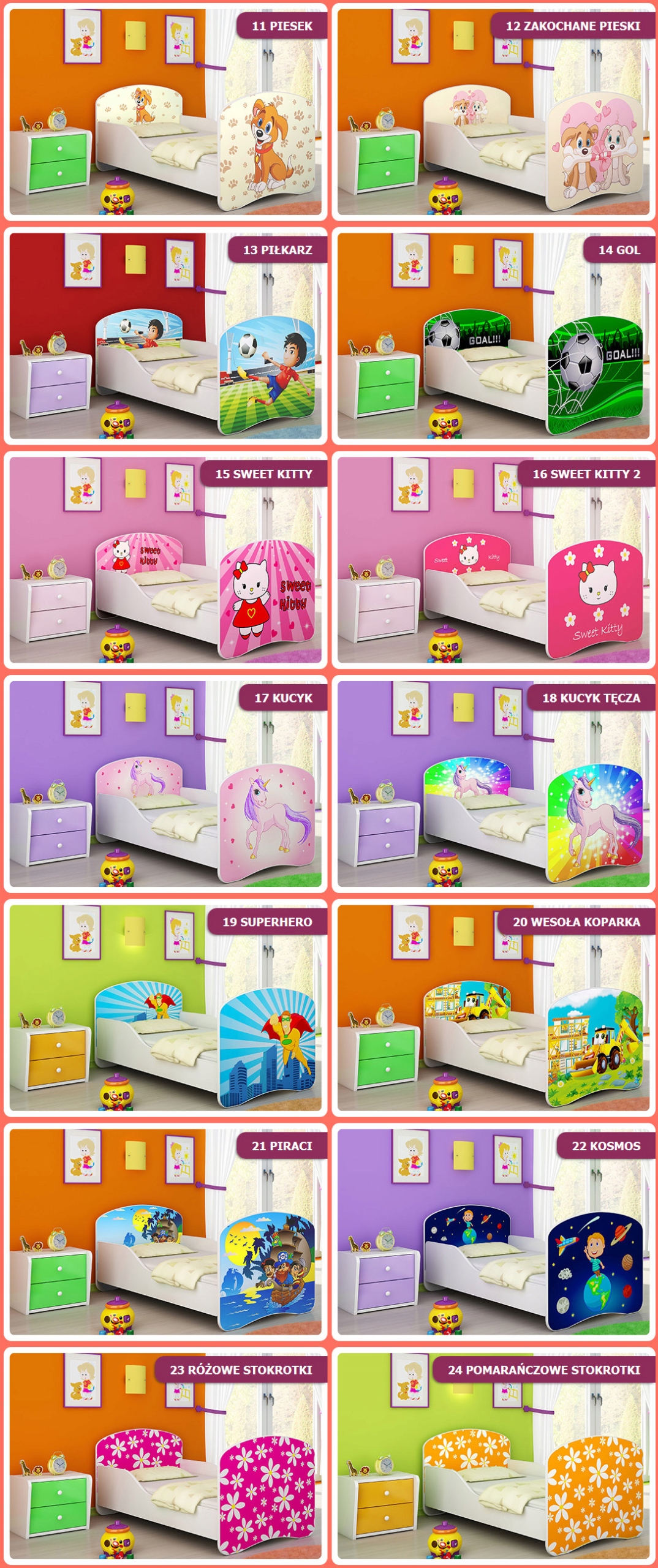 Łóżko dziecięce 160x80 + materac NOWOŚĆ 160/80 Płeć Chłopcy Dziewczynki