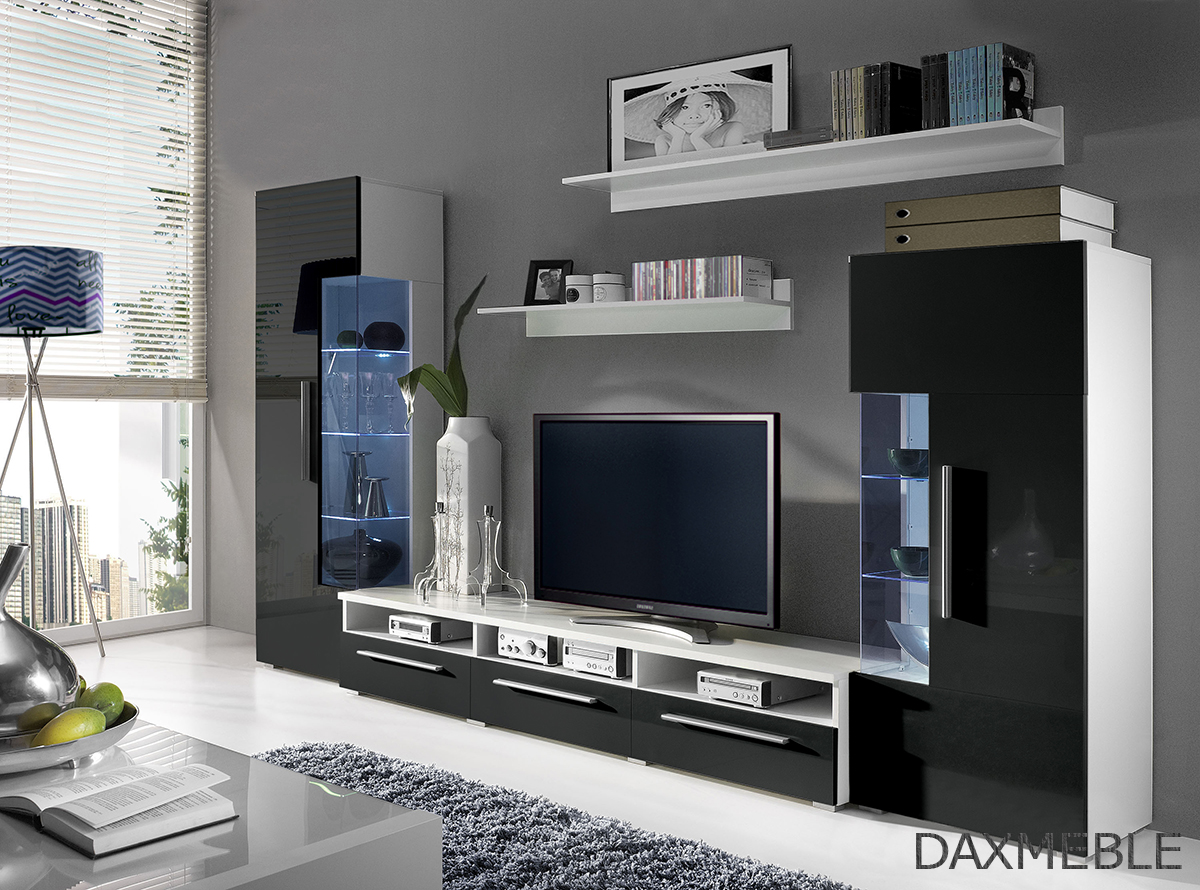 Meblościanka DONNA - wysoki połysk, LED GRATIS! Marka inna