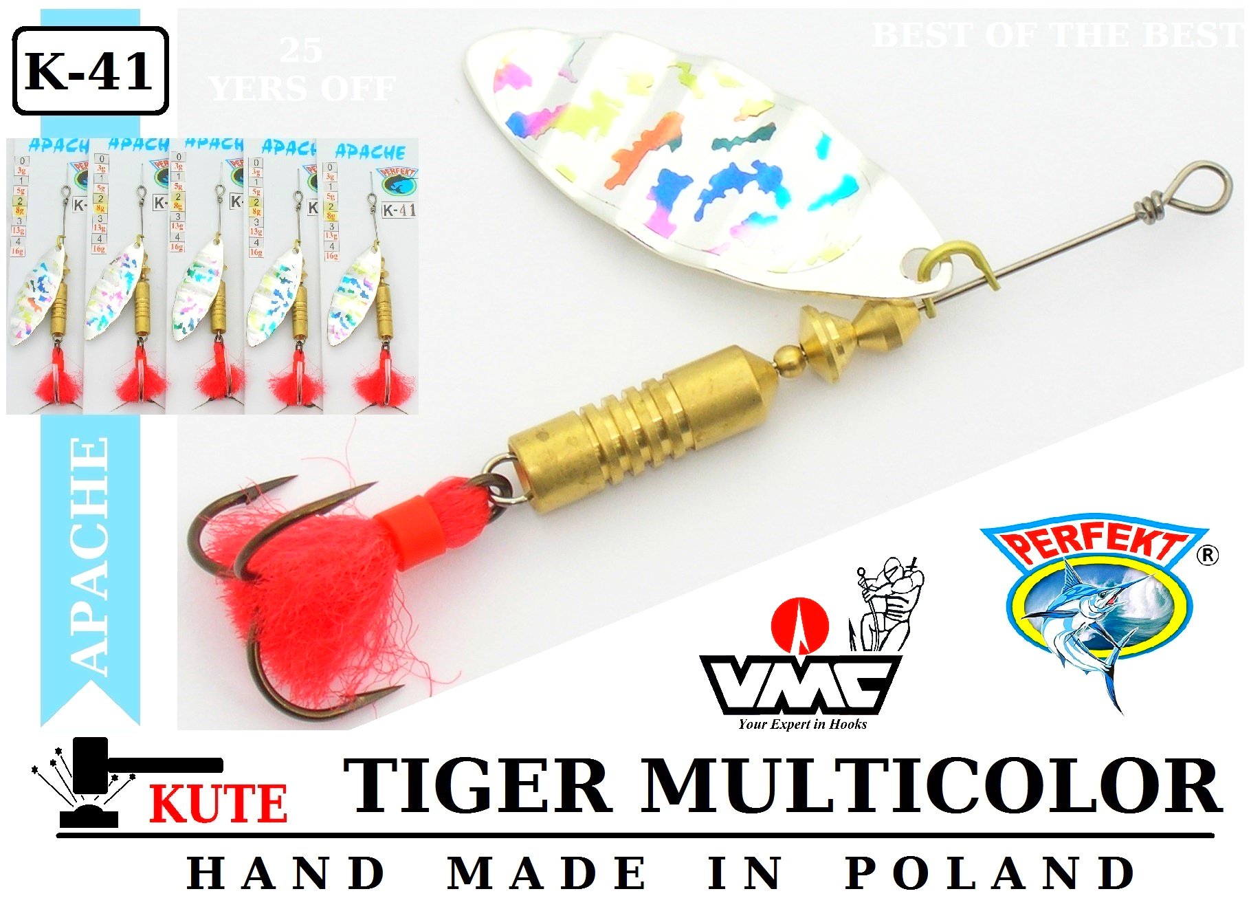 BŁYSTKA PERFEKT APACZ Nr.2 / 8 gr TIGER MULTICOLOR Waga 8 g