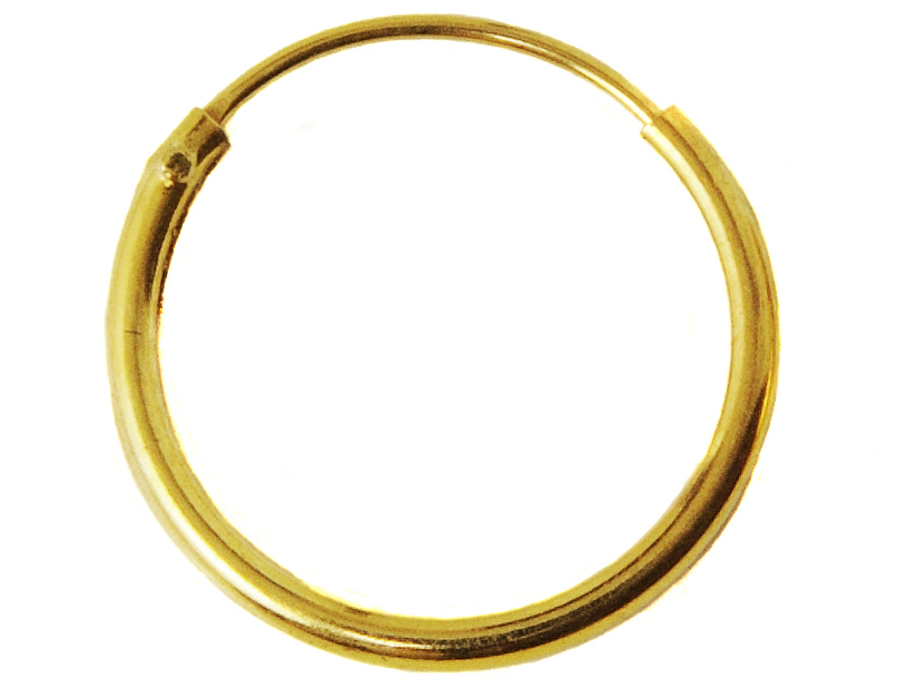 

Kolczyk koło kółka złocone 14 mm 1 szt srebro 925