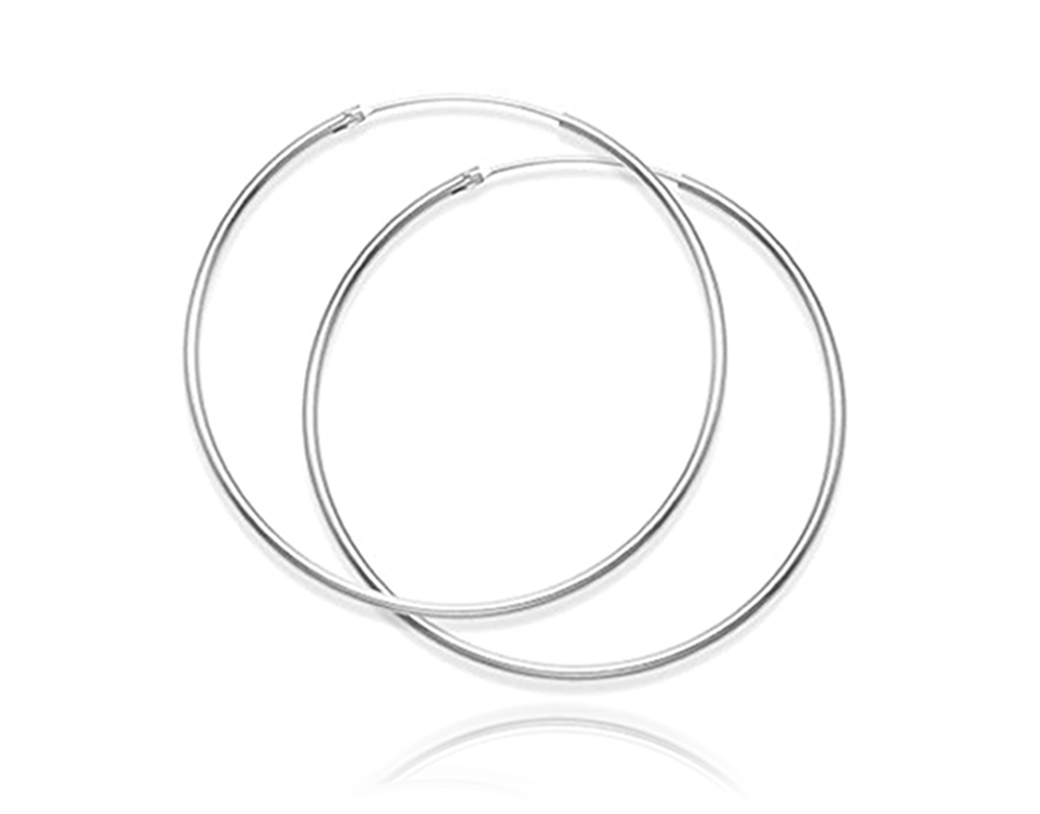

Srebrne Kolczyki Klasyczne Kółka 6cm Srebro 925