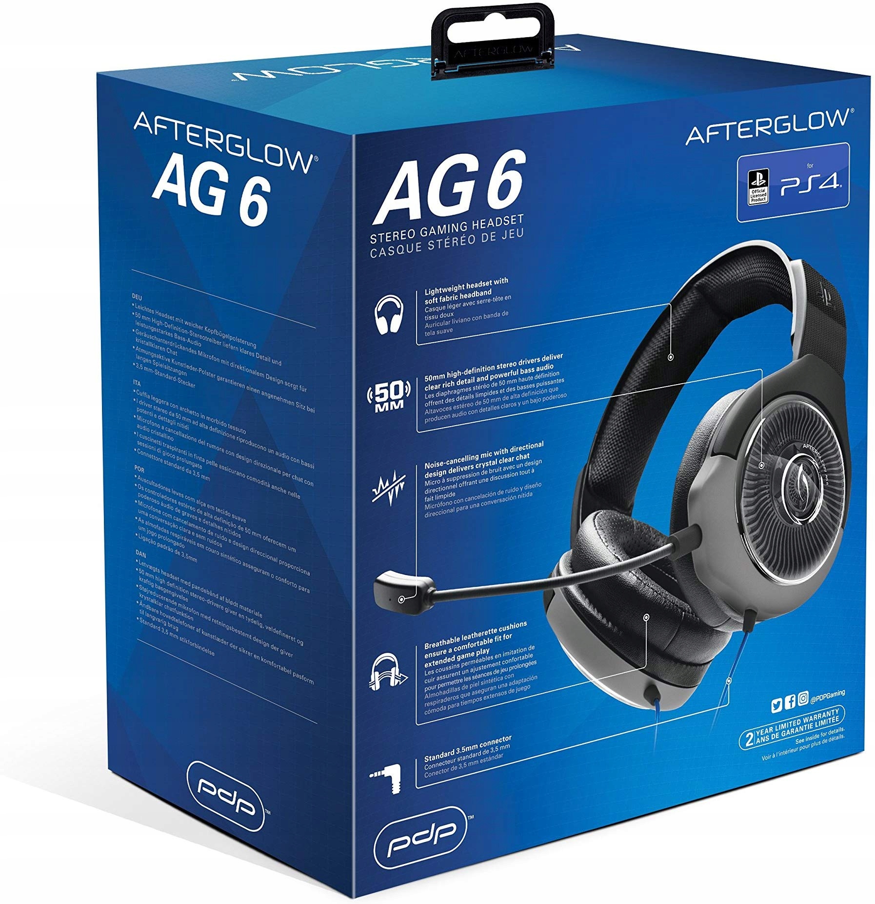 

Słuchawki przewodowe AG6 AfterGlow Pdp do PS4