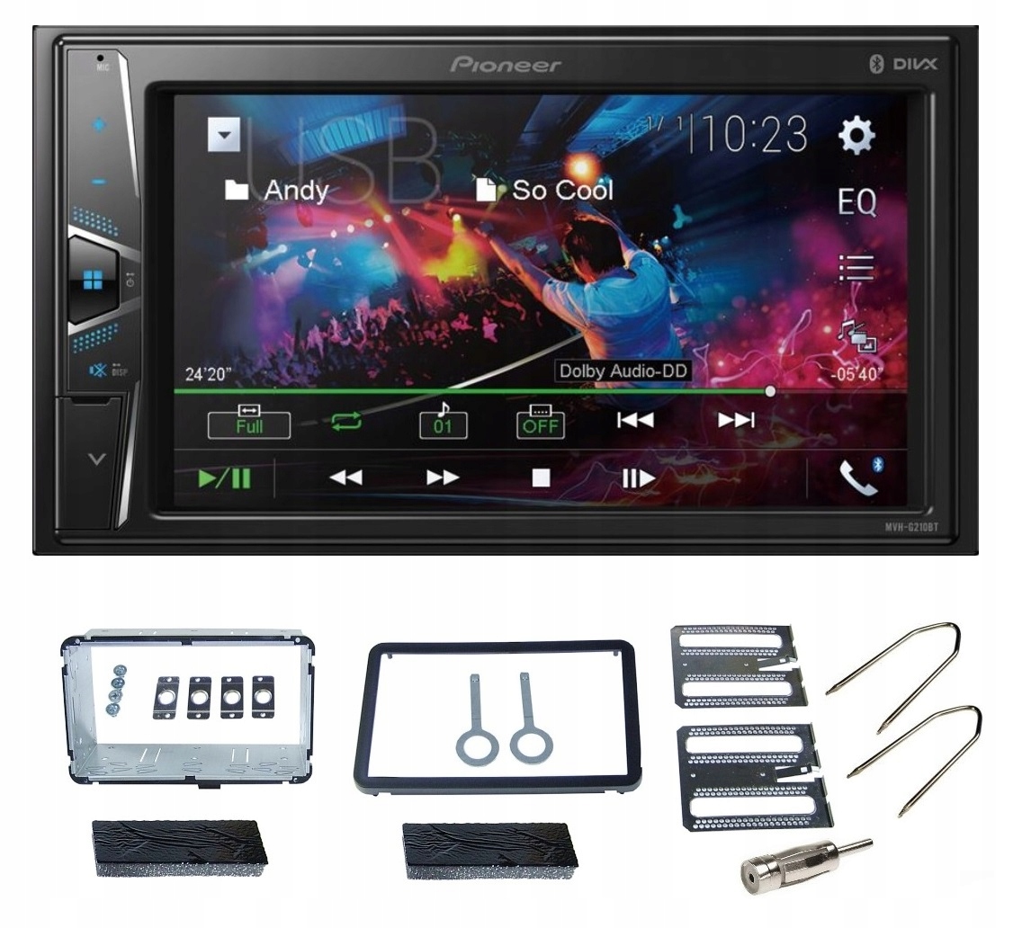 Automobilové rádio Pioneer MVH-G210BT Bluetooth Alfa Romeo 159 Brera a rámček