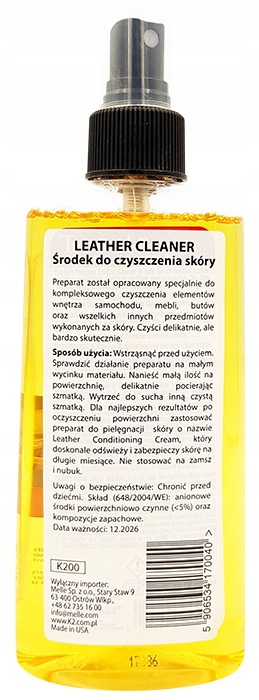 K2 LEATHER CLEANER PREPARAT DO CZYSZCZENIA SKÓRY Producent K2