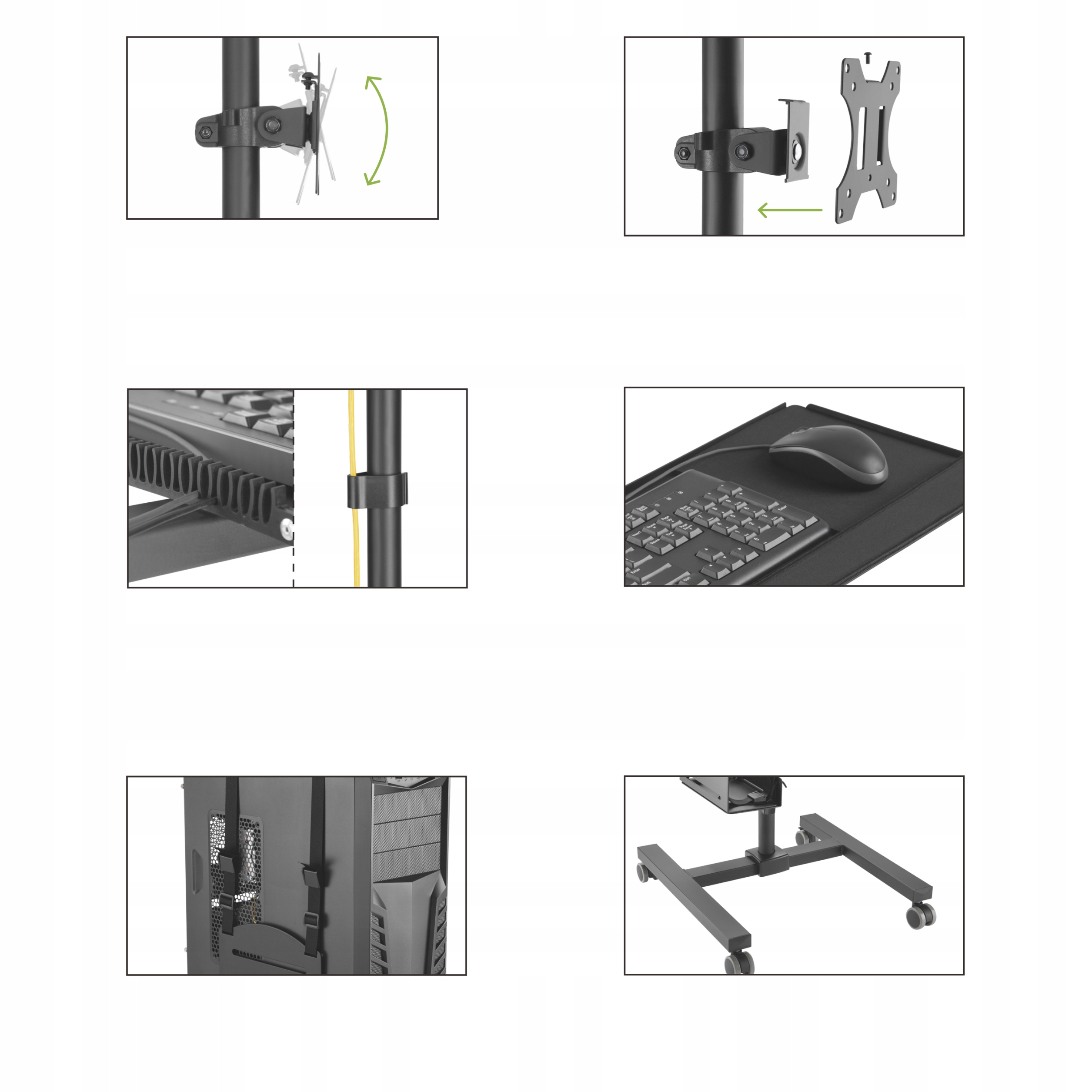 STOJAK UCHWYT pod MONITOR na TV WÓZEK STAND do LED OLED QLED MACLEAN MC-793 Marka Maclean