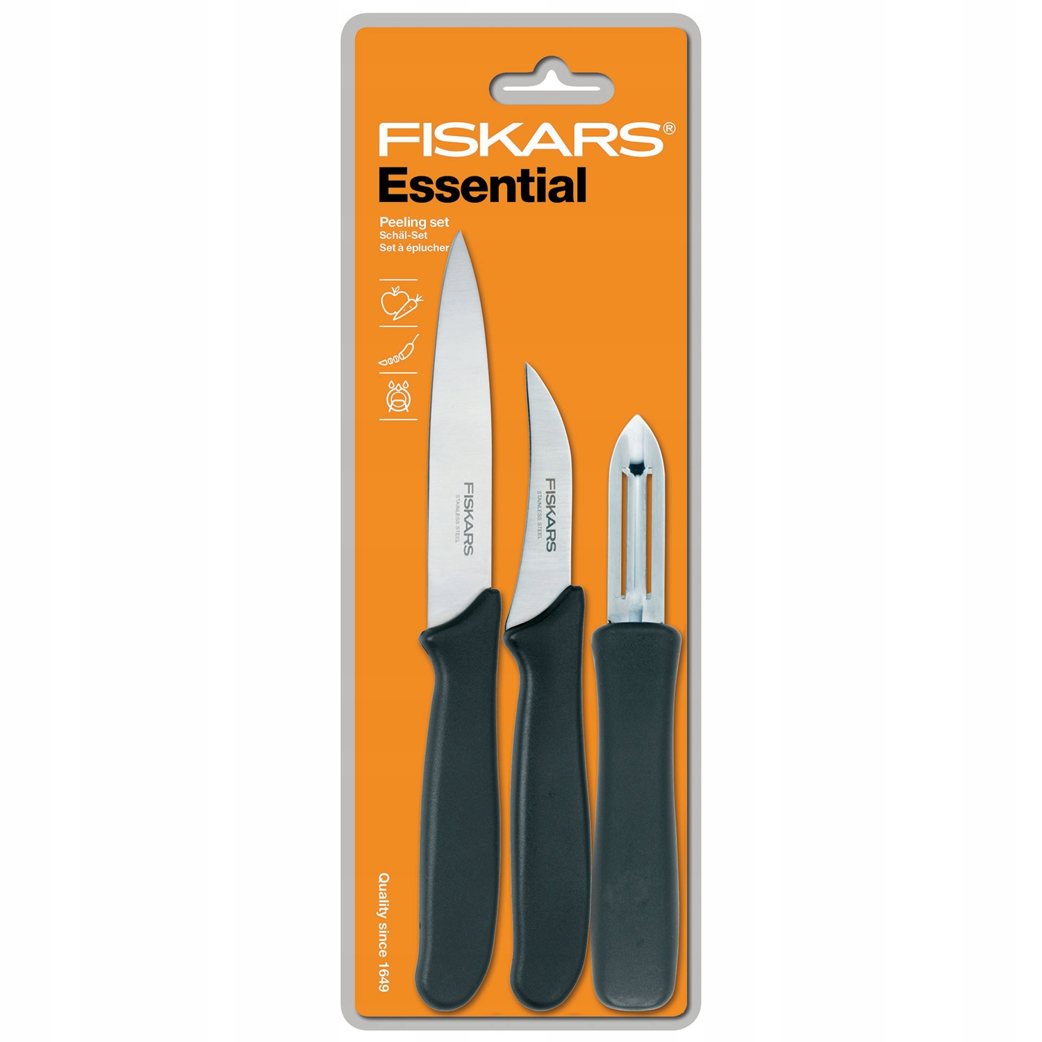 

Fiskars Zestaw Noży Obieraczka Obierania 1024162