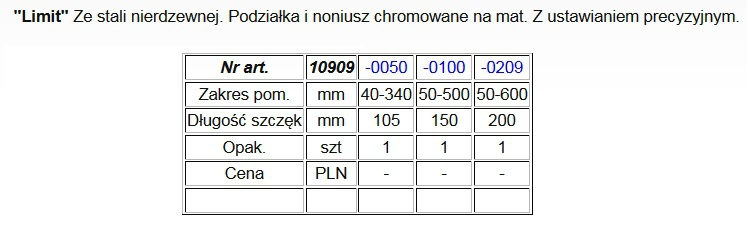 LIMIT SUWMIARKA DO BĘBNÓW HAMULCOWYCH 50-600mm Marka Limit